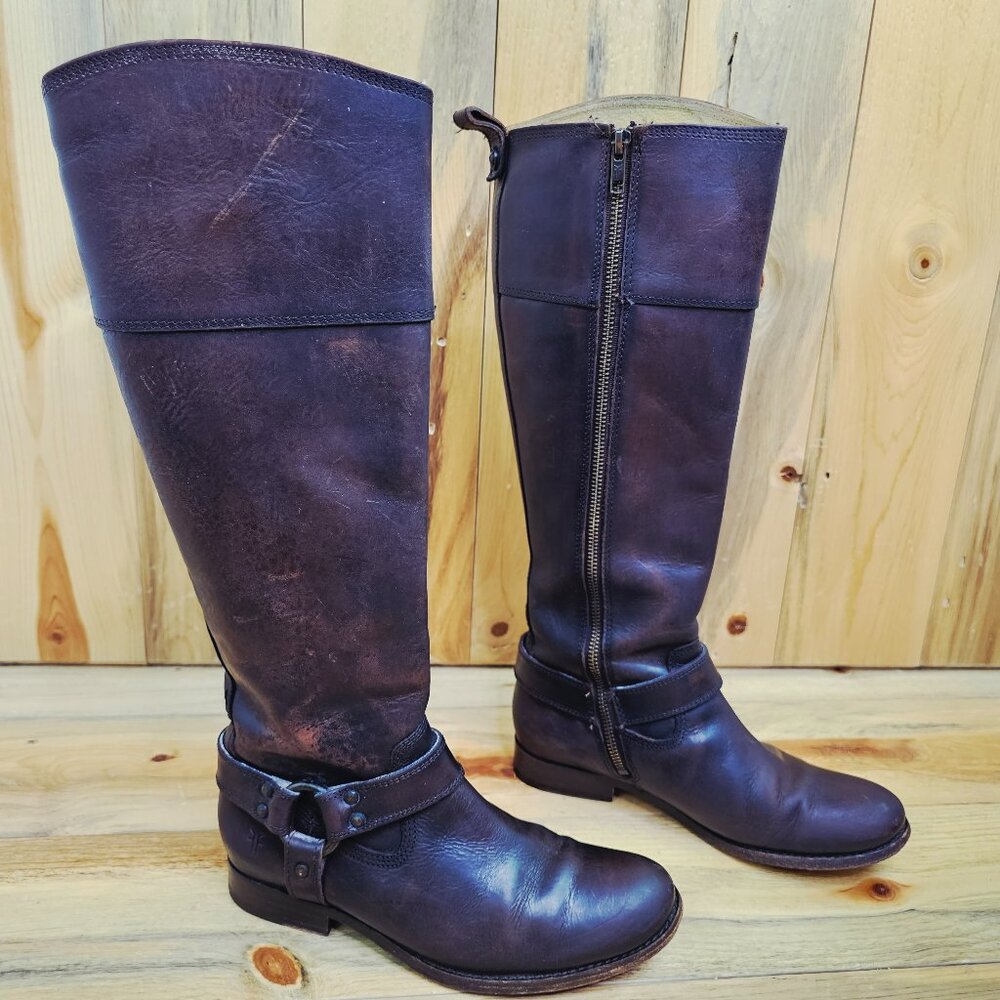 FRYE Phillip Harness Leather Riding Tall Boot